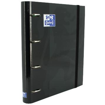 OXFORD CARPETA ANILLAS 4 X 35MM CLASSIC EUROPEANBINDER C/RECAMBIO 100H A4+ 5X5 T/EXTRADURA NEGRO