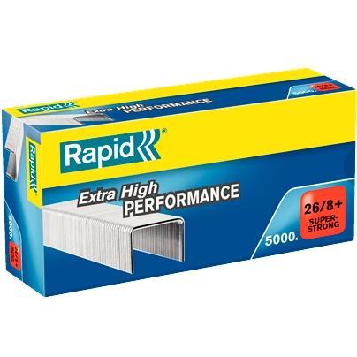 RAPID GRAPAS 26/8+ SUPER STRONG GALVANIZADA CAJA DE 5000