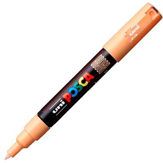 Posca PC-1MMarcador de Pintura - Punta Conica de Poliester 0.7mm - Tinta Base al Agua - No Permanente - Resistente a la Luz - Inodoro - Color Naranja Claro