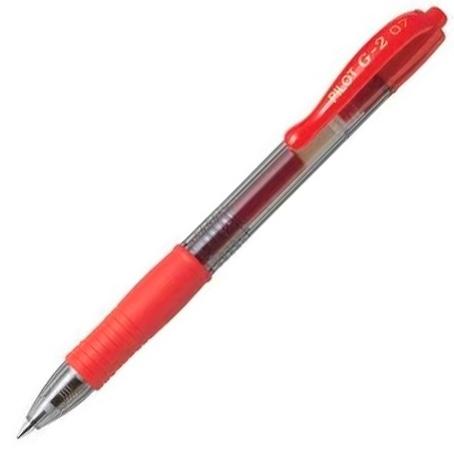 PILOT BOLÍGRAFO TINTA DE GEL G-2 RETRÁCTIL 0.7 ROJO