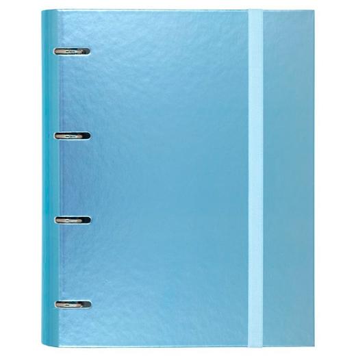 CARCHIVO CARPETA ANILLAS 4 X 35MM CARPEBLOCK METAL C/RECAMBIO 100H A4 90GR 1 BANDA COLOR CARTÓN PLASTIFICADO AZUL