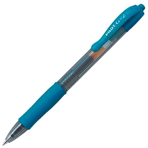 PILOT BOLÍGRAFO TINTA DE GEL AZUL  G-2 0.7 RETRÁCTIL AZUL TURQUESA
