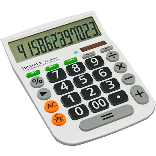 BISMARK CALCULADORA CD-2648T 12 DÍGITOS BLANCO