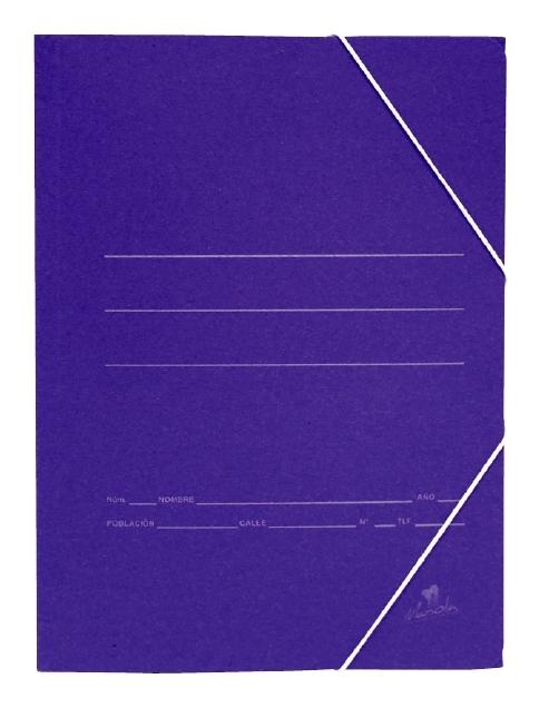 MARIOLA CARPETA CARTÓN BÁSICA 500GR CUARTO C/GOMAS SOLAPA 24X19CM CARTÓN MATE AZUL