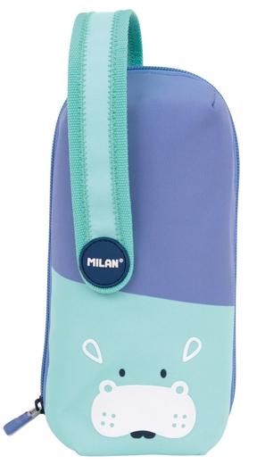 MILAN PORTATODO KIT 4 ESTUCHES C/CONTENIDO SERIE ESPECIAL FUN ANIMALS AZUL