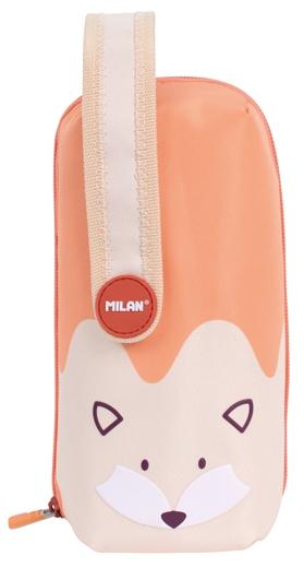 MILAN PORTATODO KIT 4 ESTUCHES C/CONTENIDO SERIE ESPECIAL FUN ANIMALS NARANJA