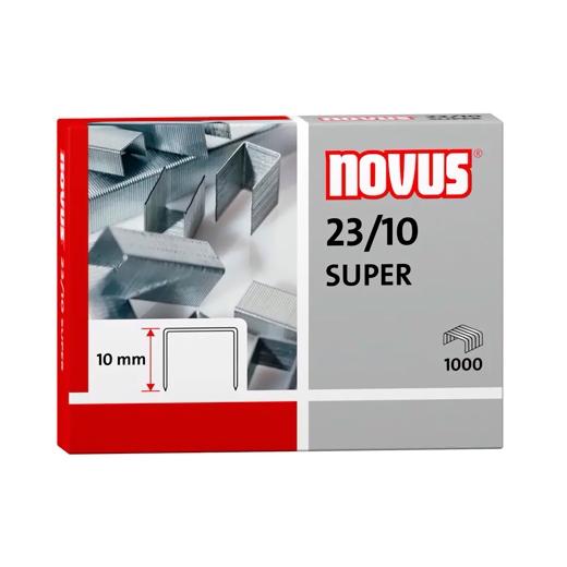 NOVUS GRAPAS 23/10 SUPER PARA GRAPADORAS DE GRUESOS CAJA 1000 UD