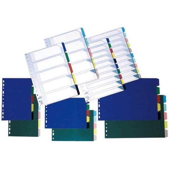 GRAFOPLAS SEPARADORES CLASICOS PVC TRANSLÚCIDO 150 MICRAS 5 POSICIONES A4 16 TALADROS SEPARADORES PVC